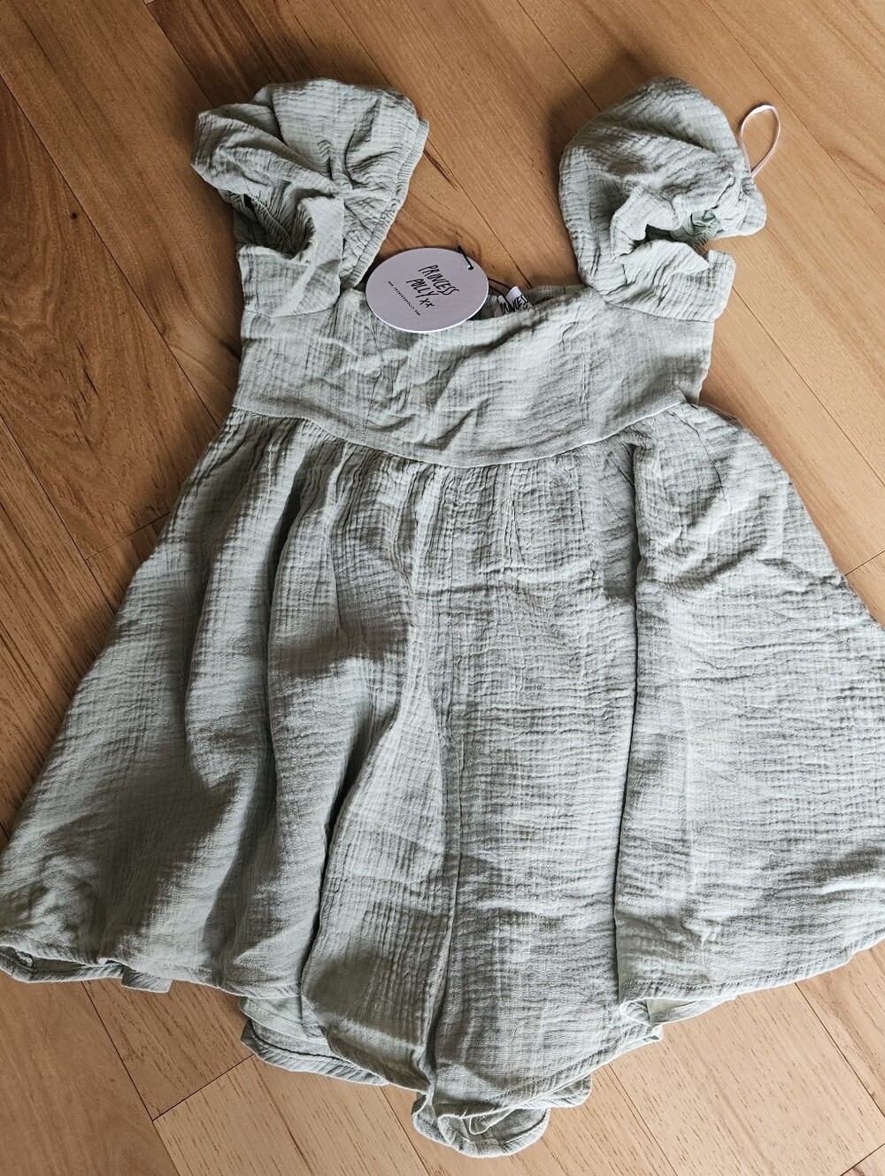 Princess Polly Sage Green Ruffle Strap  Dress Romper